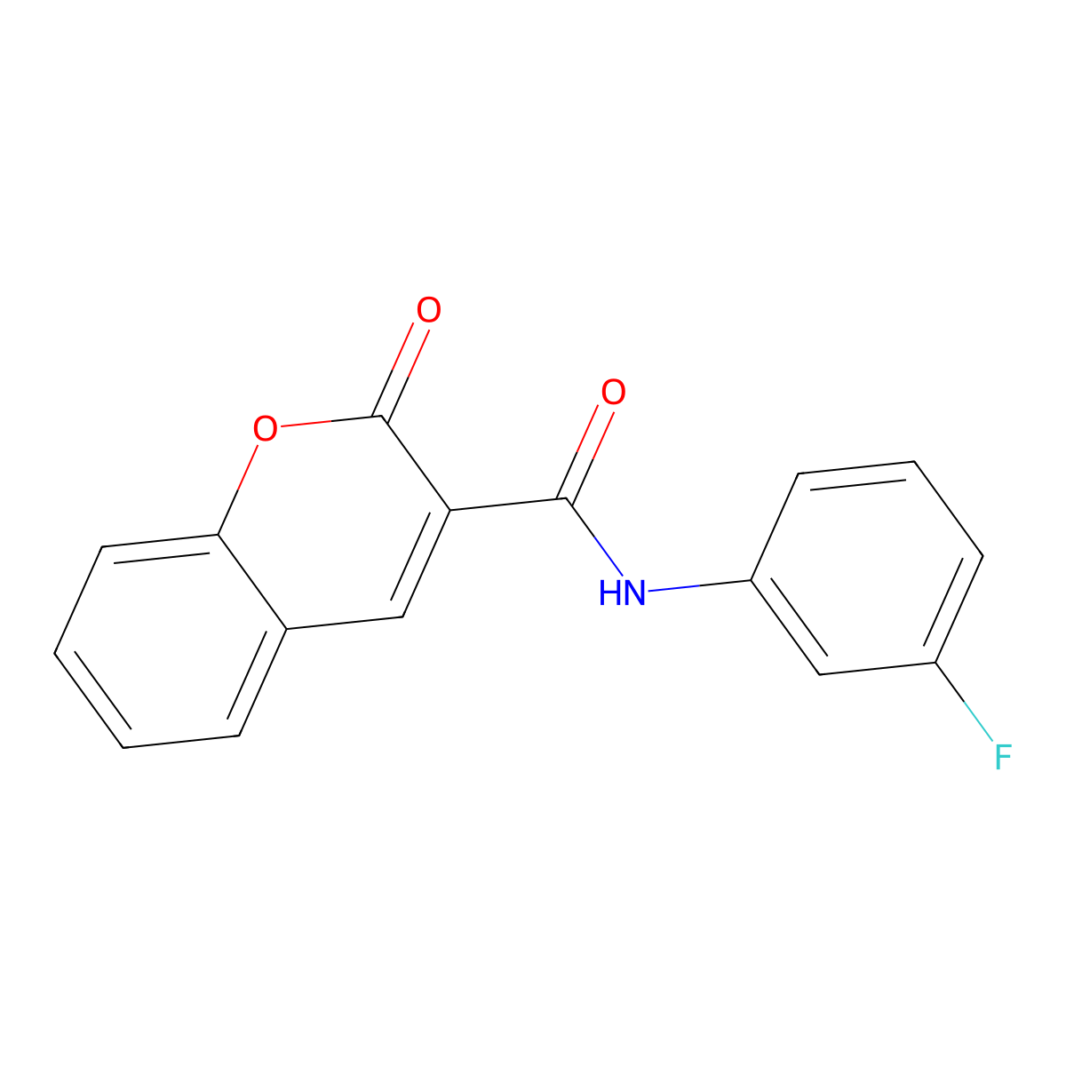 N-(3-fluorophenyl)-2-oxo-2H-chromene-3-carboxamide molecular structure, CAS 314023-50-2
