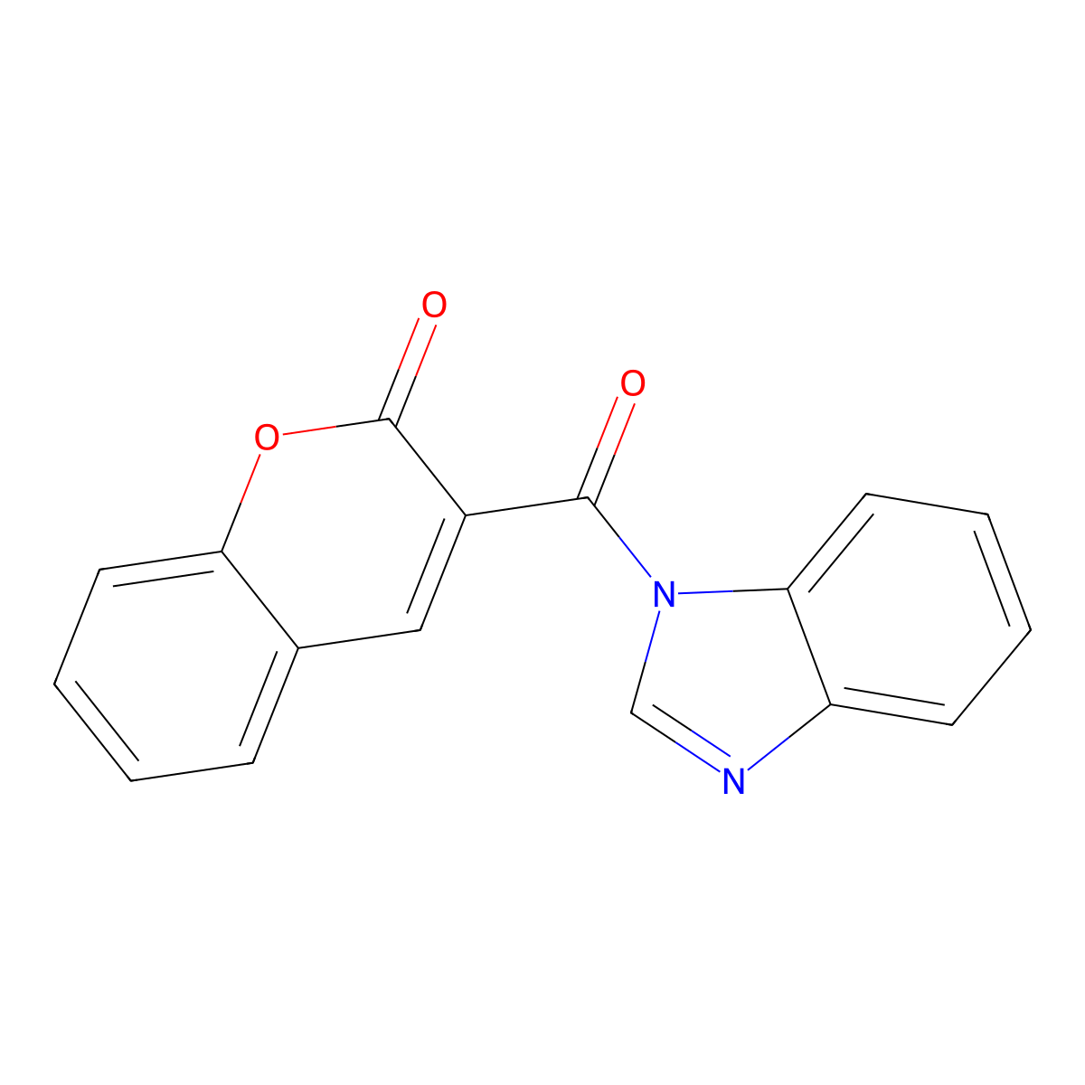 3-(Benzimidazole-1-carbonyl)chromen-2-one molecular structure, CAS 314023-64-8