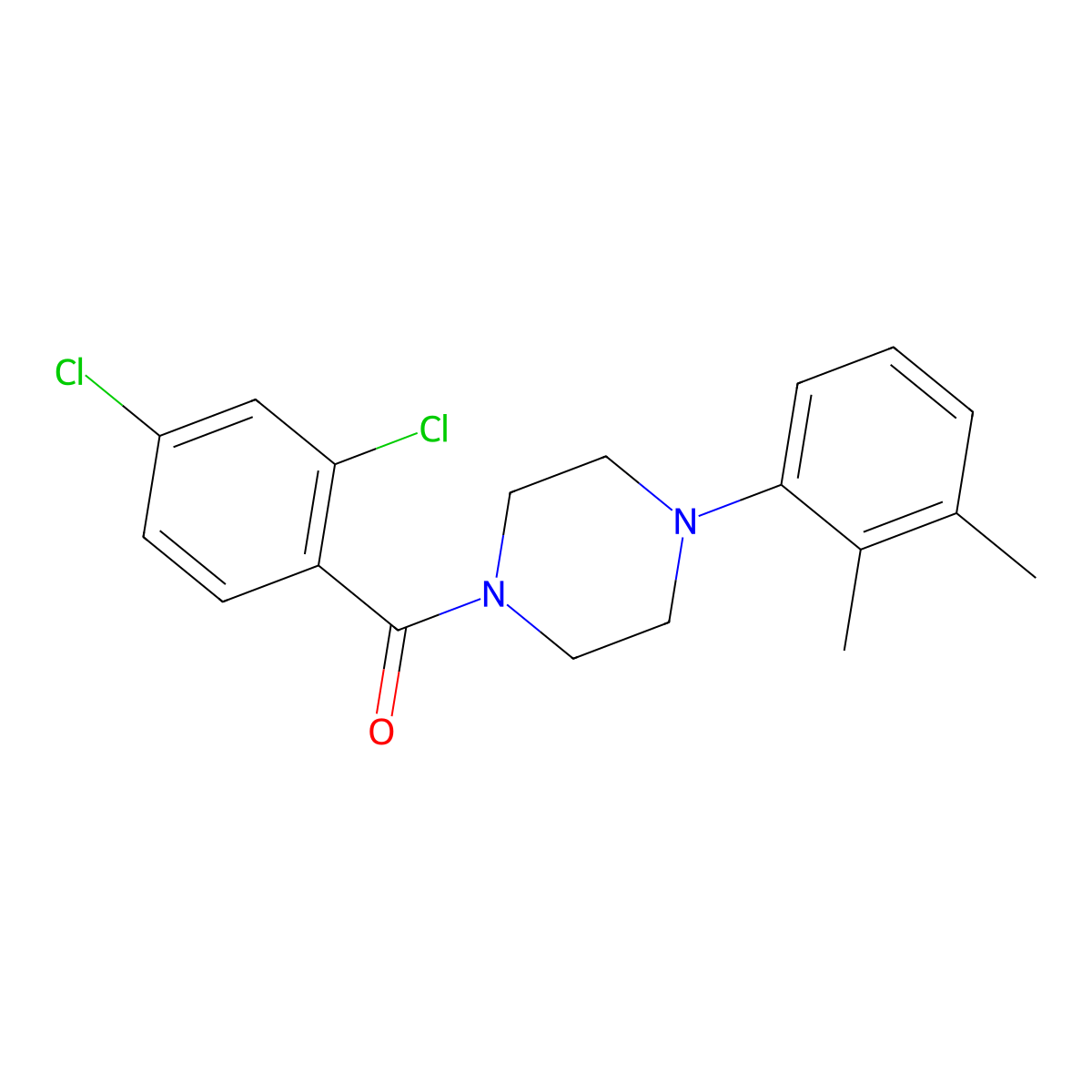 (2,4-Dichlorophenyl)-[4-(2,3-dimethylphenyl)piperazin-1-yl]methanone molecular structure, CAS 314023-74-0