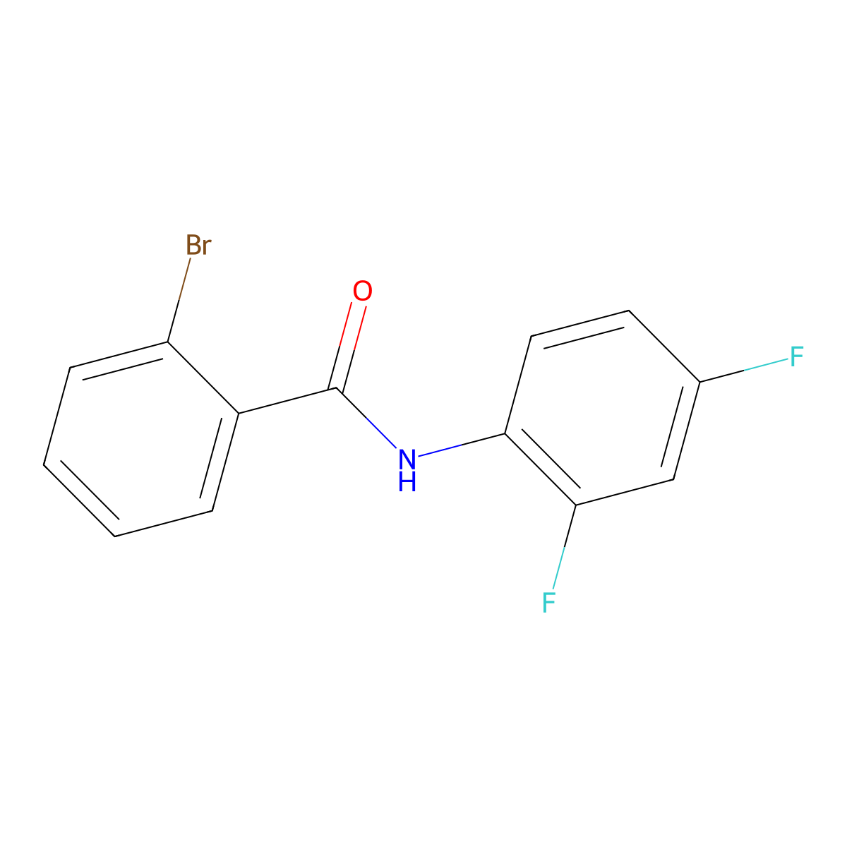 2-bromo-N-(2,4-difluorophenyl)benzamide molecular structure, CAS 314025-94-0