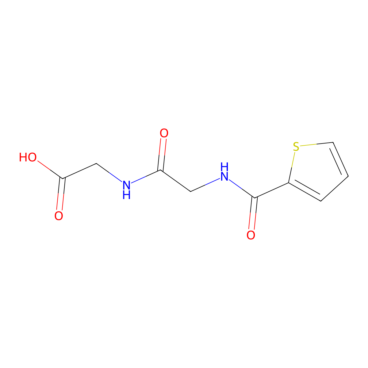 N-(thiophen-2-ylcarbonyl)glycylglycine molecular structure, CAS 314027-50-4