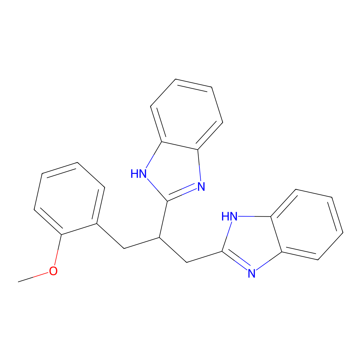 1-(2,3-Dibenzimidazol-2-ylpropyl)-2-methoxybenzene molecular structure, CAS 314027-66-2
