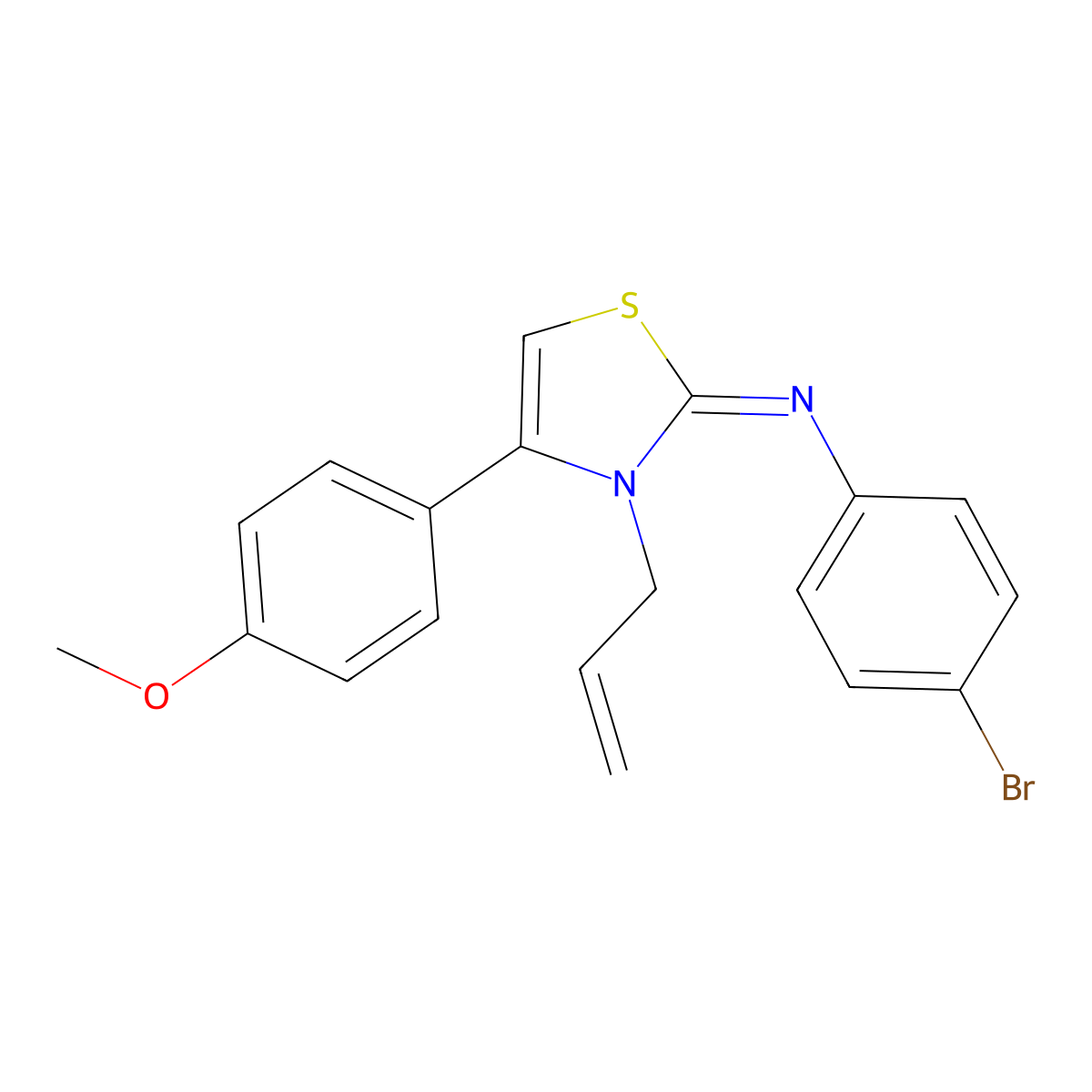 (Z)-N-(3-allyl-4-(4-methoxyphenyl)thiazol-2(3H)-ylidene)-4-bromoaniline molecular structure, CAS 314027-91-3