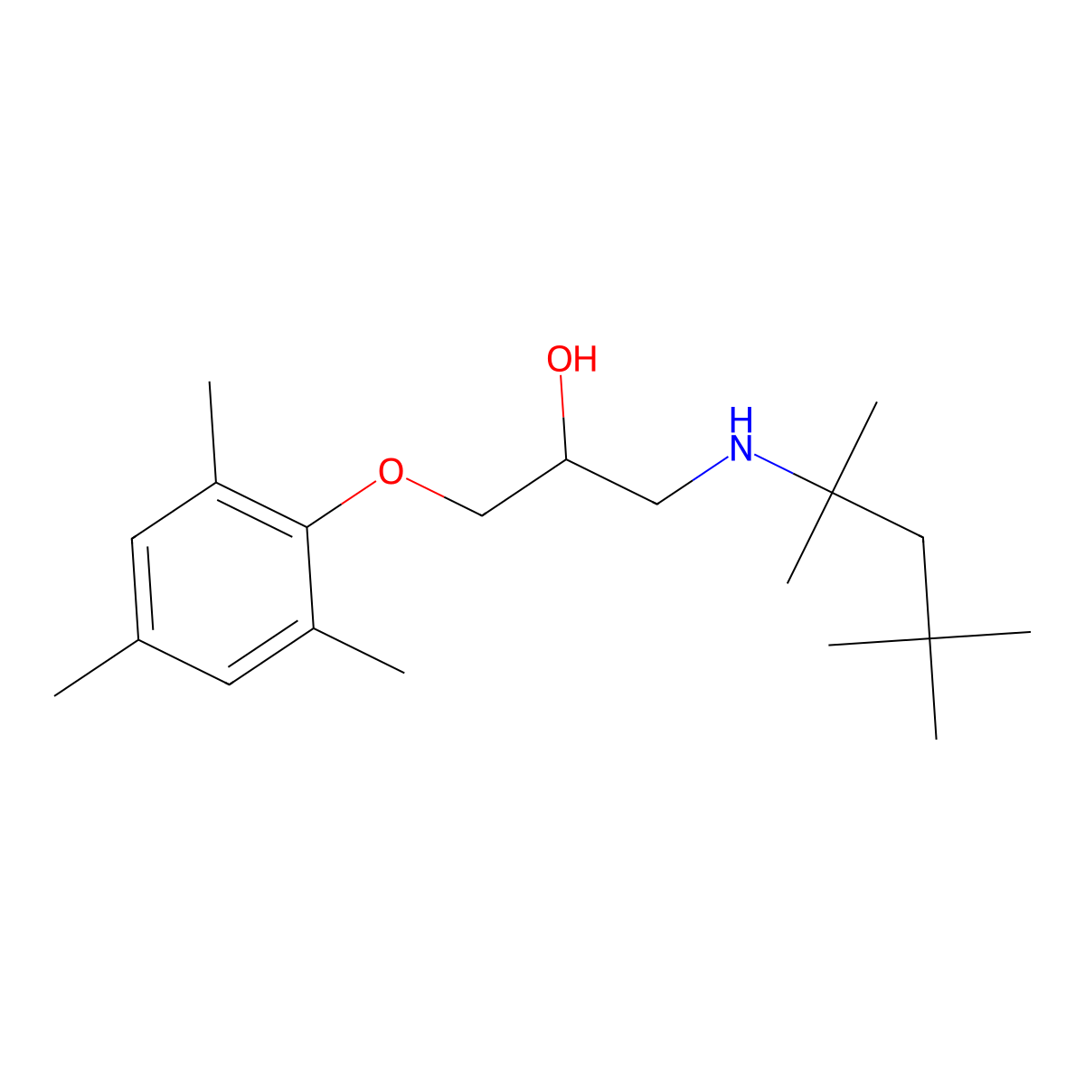 1-[(1,1,3,3-Tetramethylbutyl)amino]-3-(2,4,6-trimethylphenoxy)-2-propanol molecular structure, CAS 314027-94-6
