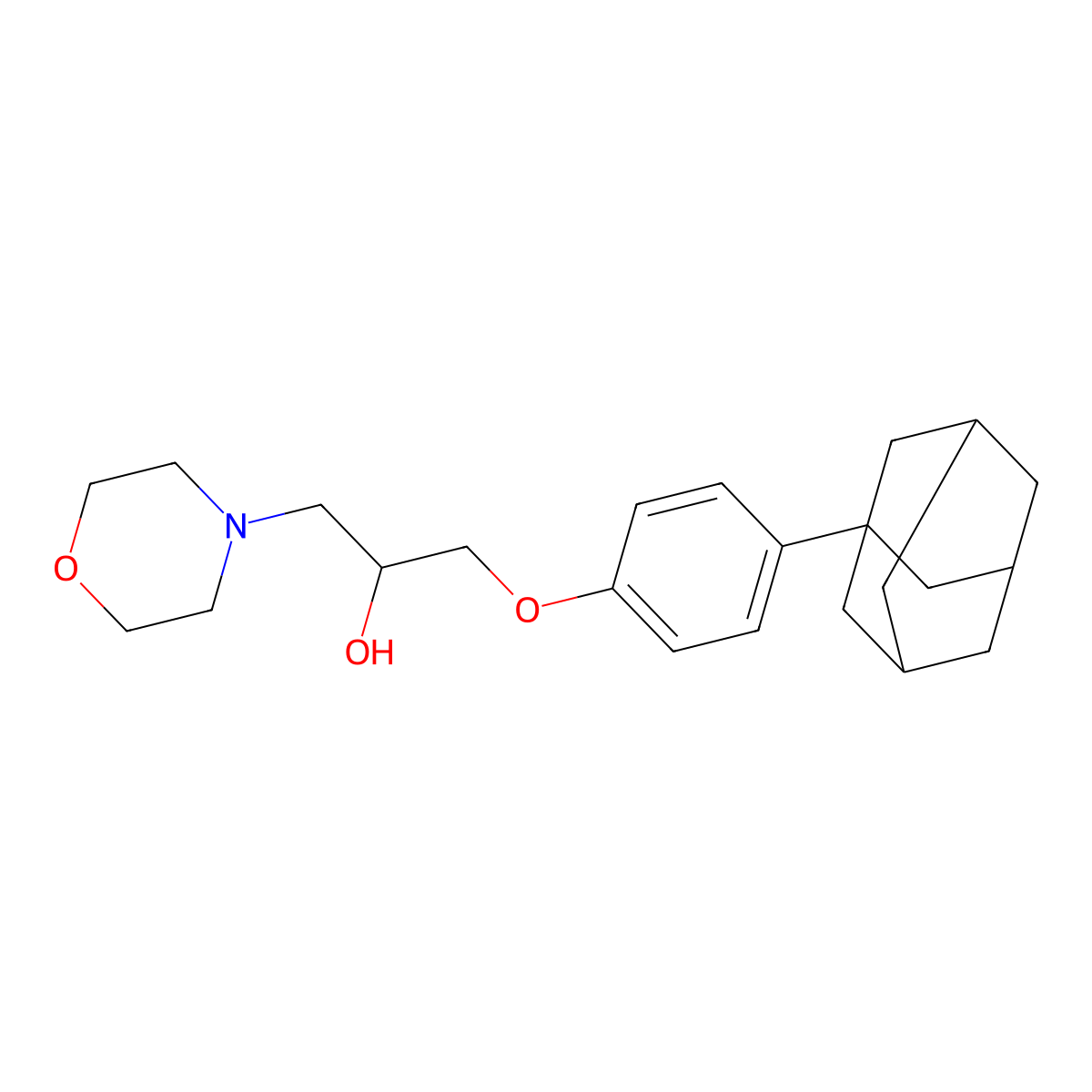1-[4-(1-Adamantyl)phenoxy]-3-morpholin-4-ylpropan-2-ol molecular structure, CAS 314027-95-7