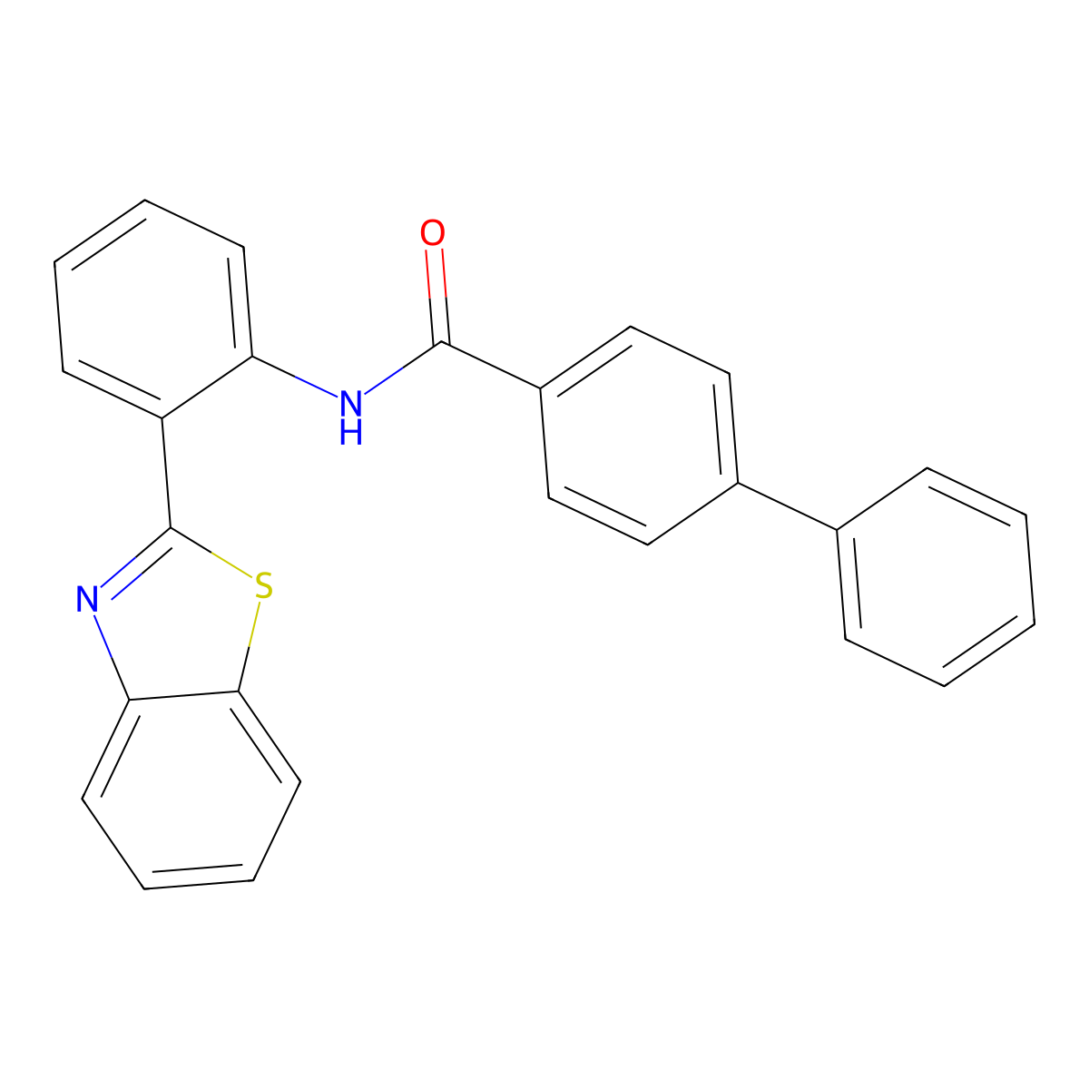 N-(2-(benzo[d]thiazol-2-yl)phenyl)-[1,1'-biphenyl]-4-carboxamide molecular structure, CAS 314028-15-4