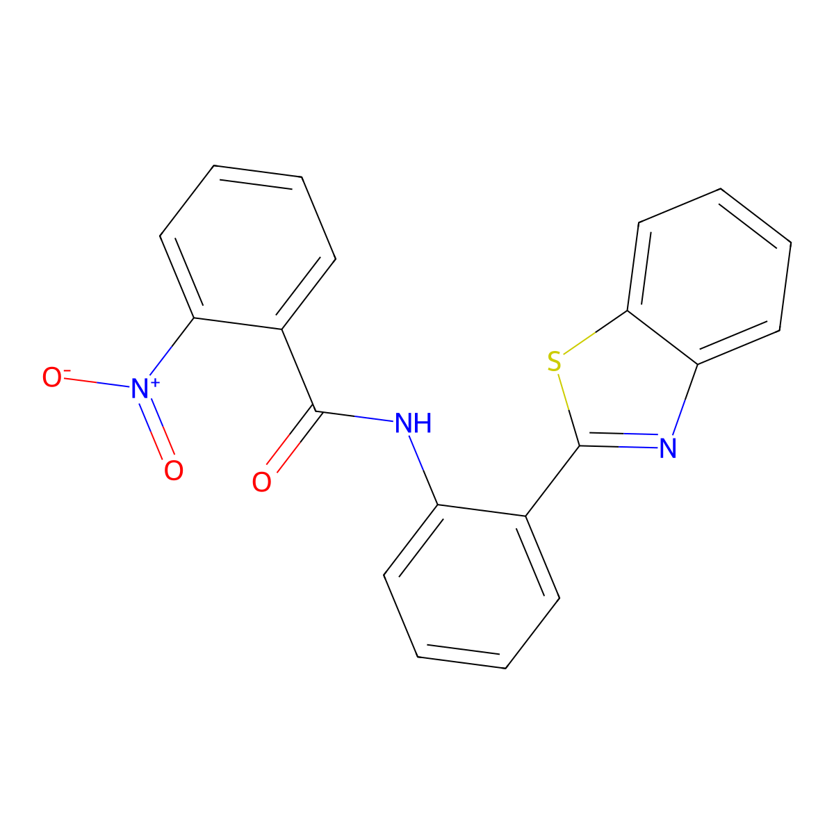 N-[2-(1,3-benzothiazol-2-yl)phenyl]-2-nitrobenzamide molecular structure, CAS 314028-18-7