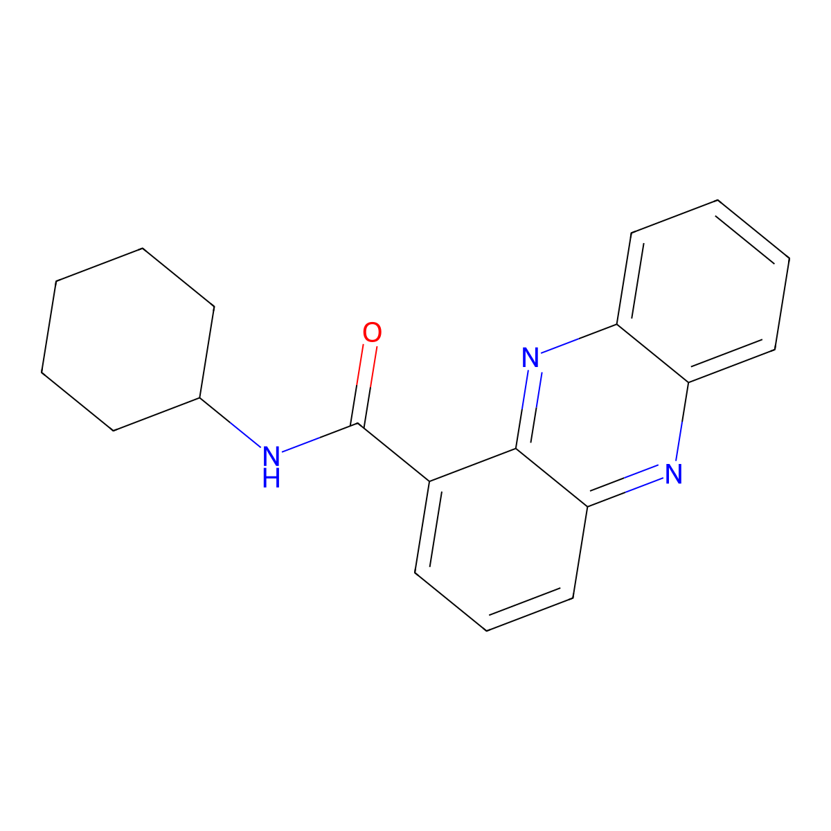 N-cyclohexylphenazine-1-carboxamide molecular structure, CAS 314028-36-9