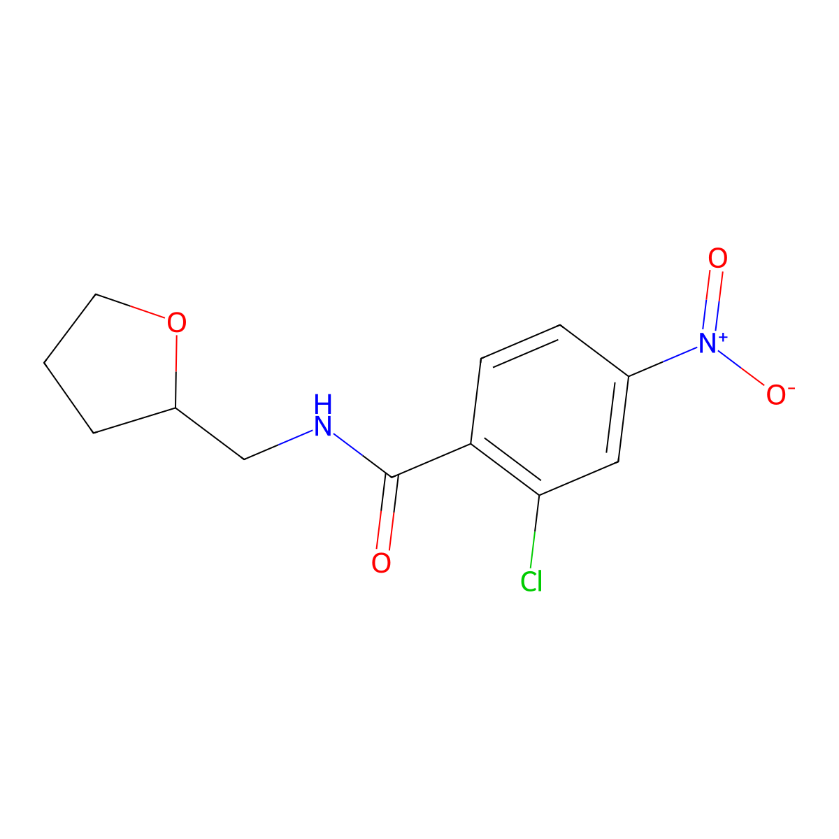 2-chloro-4-nitro-N-(oxolan-2-ylmethyl)benzamide molecular structure, CAS 314028-93-8