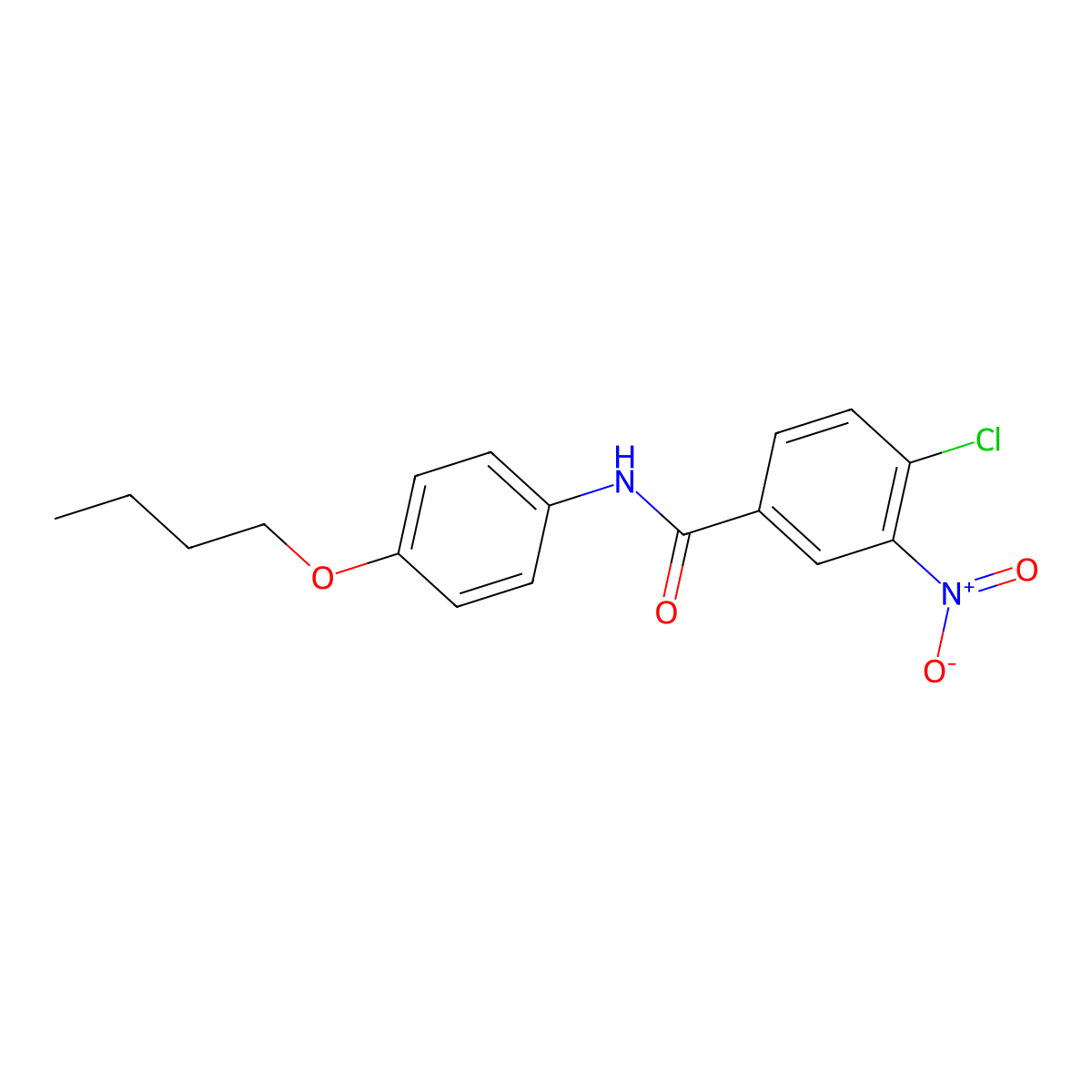 N-(4-butoxyphenyl)-4-chloro-3-nitrobenzamide molecular structure, CAS 314028-95-0