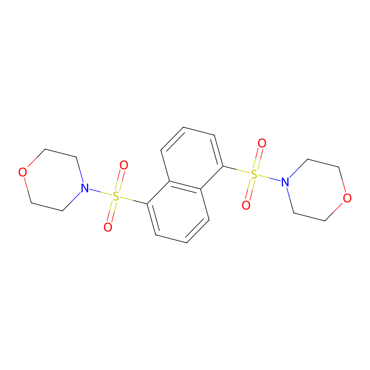 4-{[5-(Morpholin-4-ylsulfonyl)naphthyl]sulfonyl}morpholine molecular structure, CAS 314029-03-3