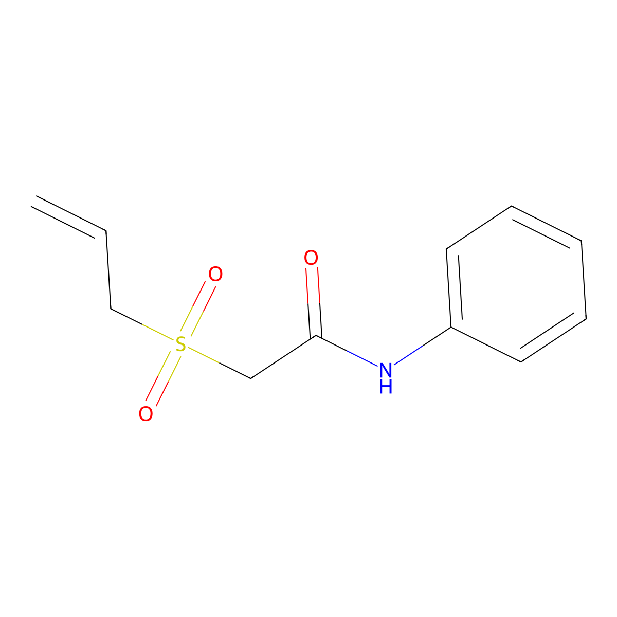 N-phenyl-2-(prop-2-en-1-ylsulfonyl)acetamide molecular structure, CAS 314029-39-5