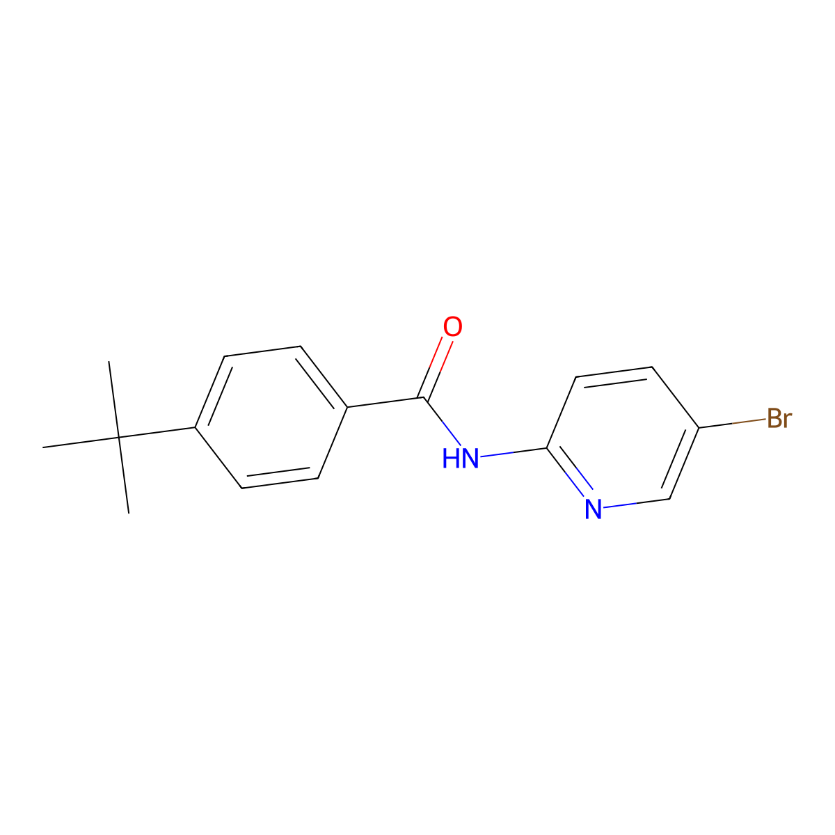 N-(5-bromopyridin-2-yl)-4-tert-butylbenzamide molecular structure, CAS 314030-00-7