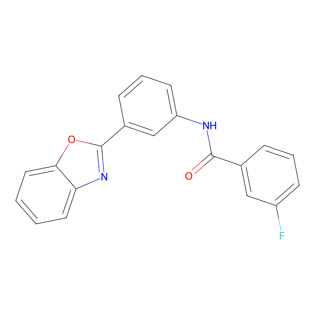 N-[3-(1,3-benzoxazol-2-yl)phenyl]-3-fluorobenzamide molecular structure, CAS 314030-02-9