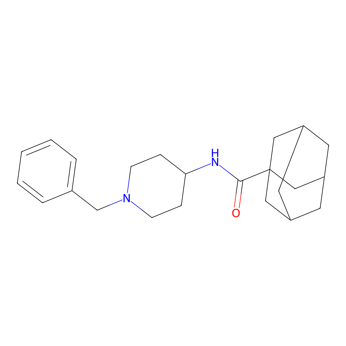 N-(1-benzylpiperidin-4-yl)adamantane-1-carboxamide molecular structure, CAS 314030-54-1