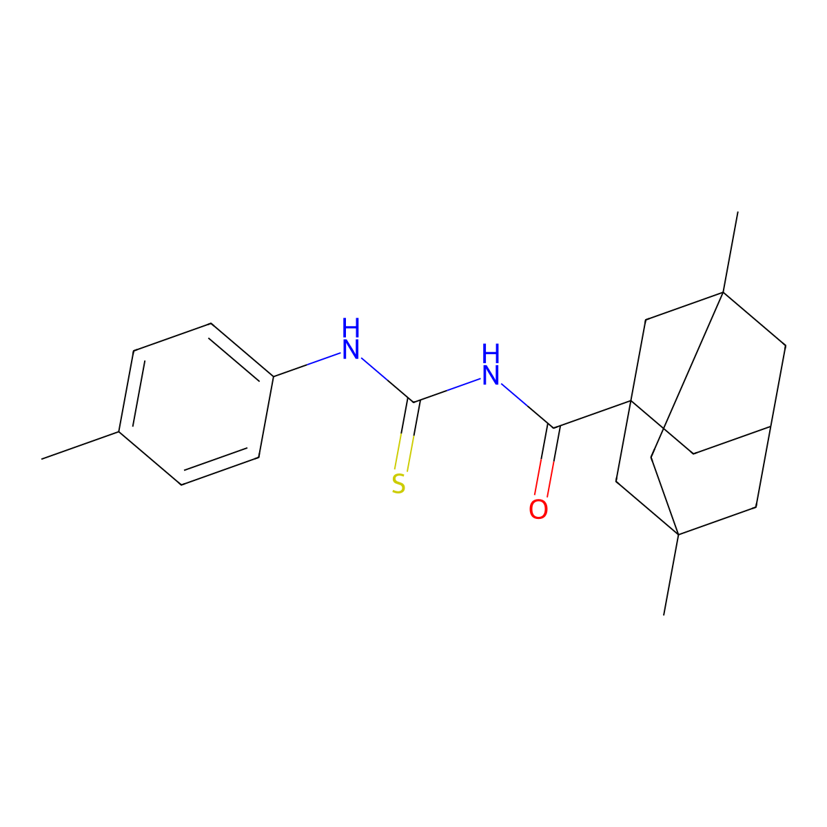 (3,5-dimethyladamantanyl)-N-{[(4-methylphenyl)amino]thioxomethyl}carboxamide molecular structure, CAS 314031-95-3