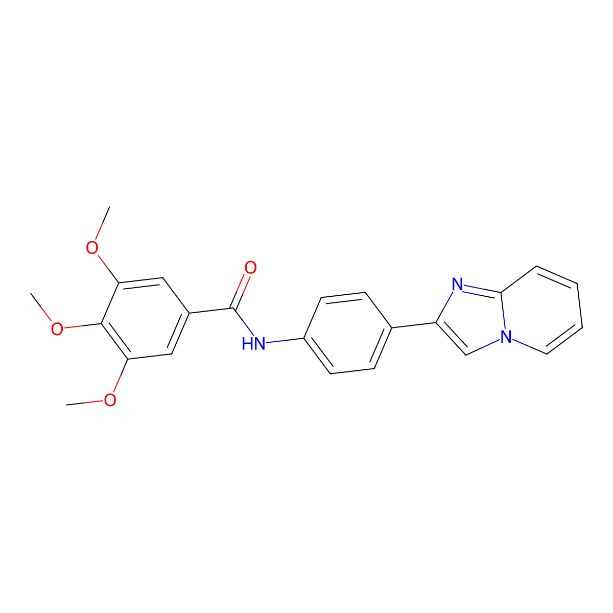 N-(4-imidazo[1,2-a]pyridin-2-ylphenyl)-3,4,5-trimethoxybenzamide molecular structure, CAS 314032-98-9