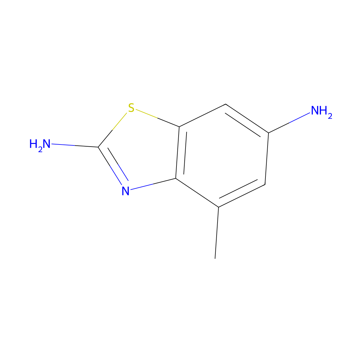 4-Methyl-1,3-benzothiazole-2,6-diamine molecular structure, CAS 314033-52-8