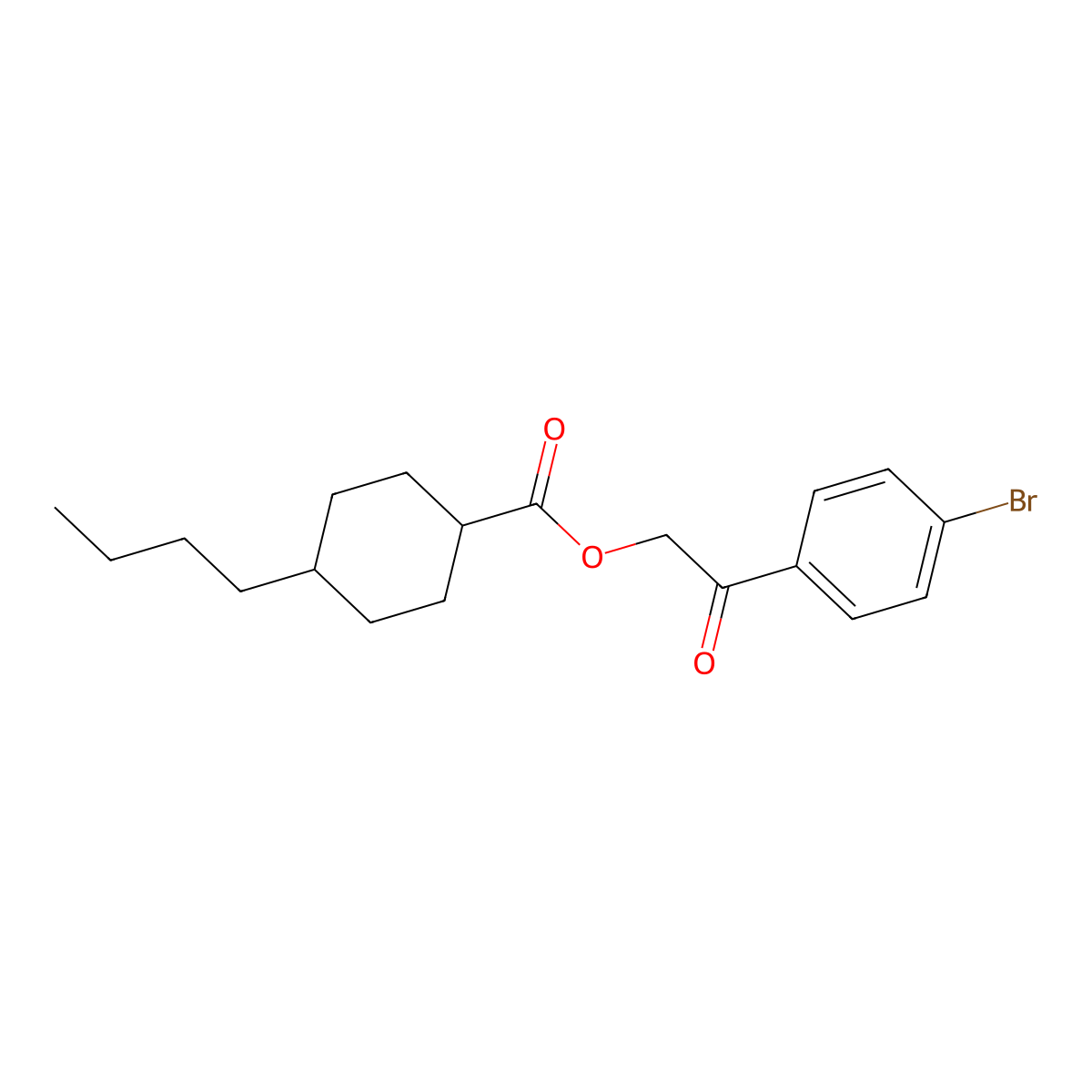 2-(4-Bromophenyl)-2-oxoethyl 4-butylcyclohexanecarboxylate molecular structure, CAS 314034-13-4