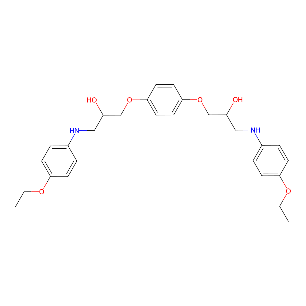 1-(4-Ethoxyanilino)-3-[4-[3-(4-ethoxyanilino)-2-hydroxypropoxy]phenoxy]propan-2-ol molecular structure, CAS 314034-57-6