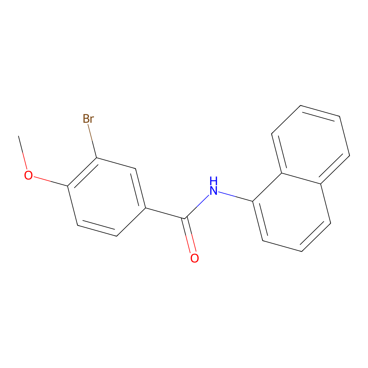 3-bromo-4-methoxy-N-(1-naphthyl)benzamide molecular structure, CAS 314035-30-8