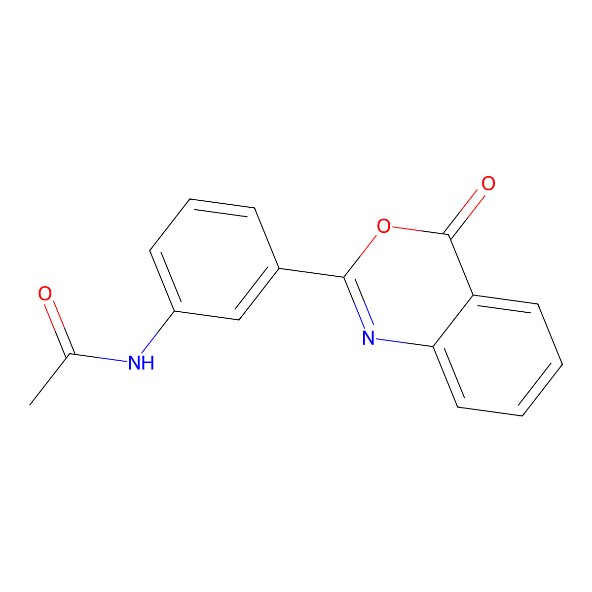 N-[3-(4-oxo-4H-3,1-benzoxazin-2-yl)phenyl]acetamide molecular structure, CAS 314038-80-7