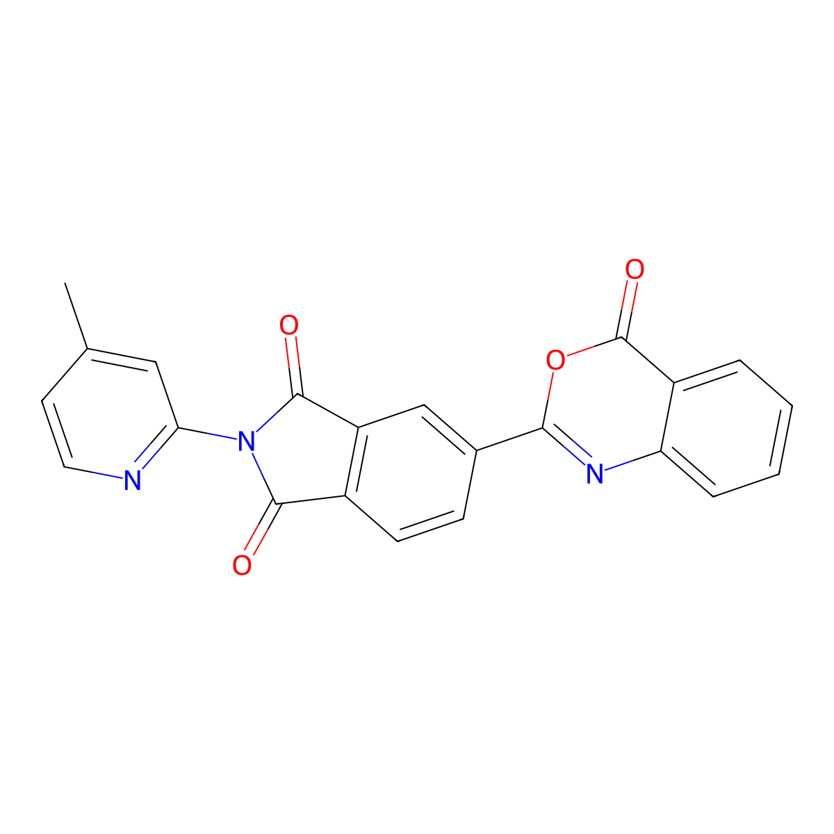 2-(4-Methylpyridin-2-yl)-5-(4-oxo-3,1-benzoxazin-2-yl)isoindole-1,3-dione molecular structure, CAS 314038-97-6