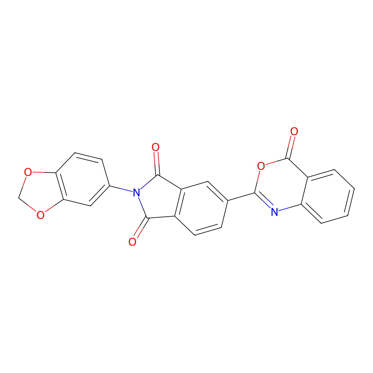 2-(1,3-Benzodioxol-5-yl)-5-(4-oxo-3,1-benzoxazin-2-yl)isoindole-1,3-dione molecular structure, CAS 314039-02-6