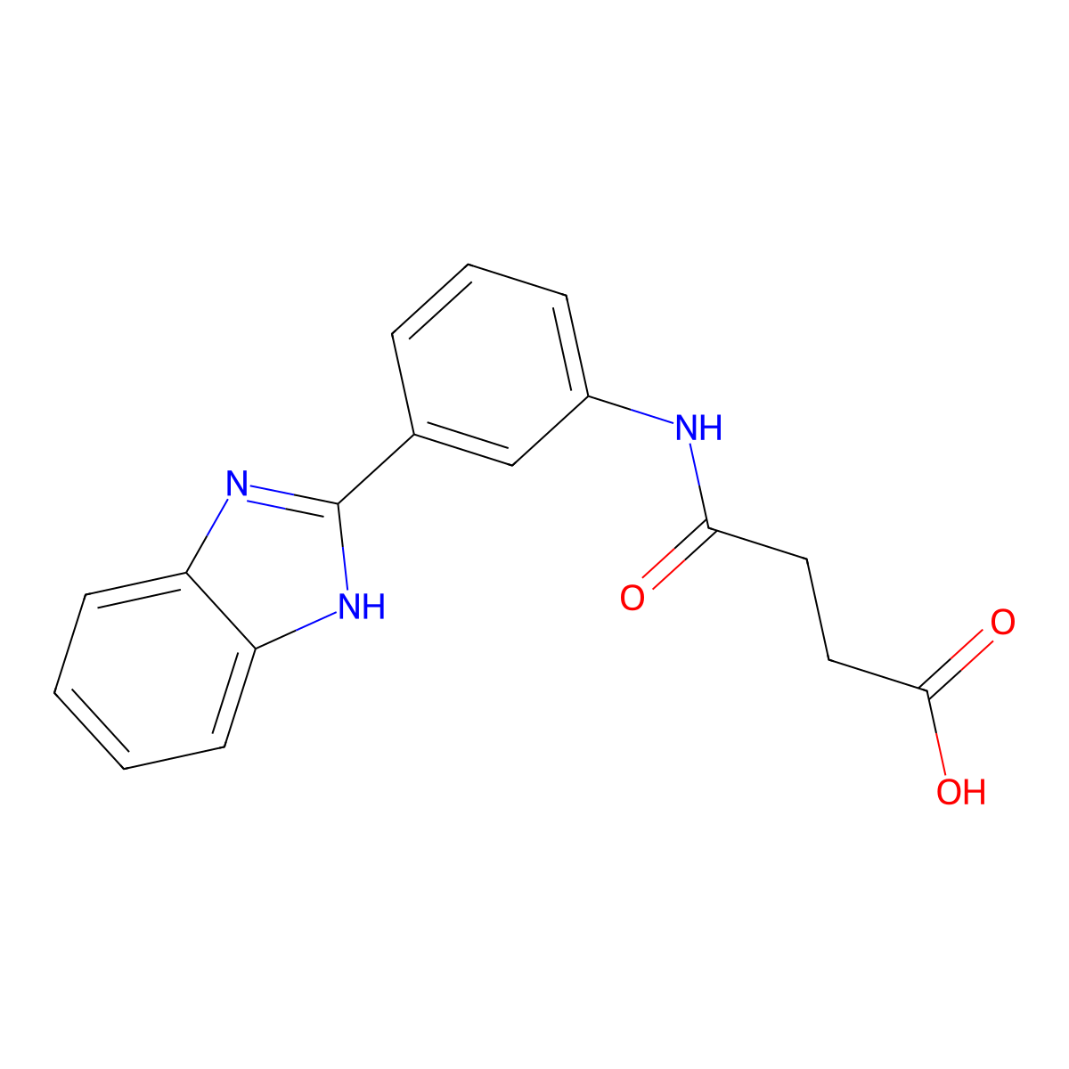 4-[3-(1H-benzimidazol-2-yl)anilino]-4-oxobutanoic acid molecular structure, CAS 314039-07-1
