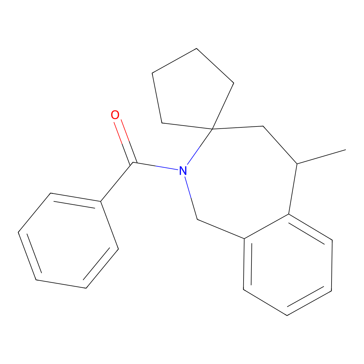(5-methylspiro[4,5-dihydro-1H-2-benzazepine-3,1'-cyclopentane]-2-yl)-phenylmethanone molecular structure, CAS 314039-25-3