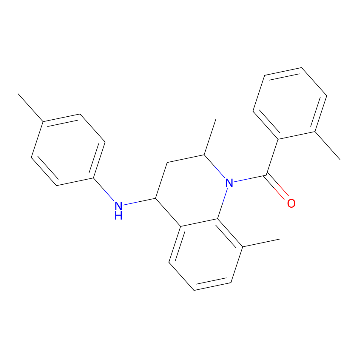 {2,8-dimethyl-4-[(4-methylphenyl)amino]-3,4-dihydroquinolin-1(2H)-yl}(2-methylphenyl)methanone molecular structure, CAS 314039-33-3