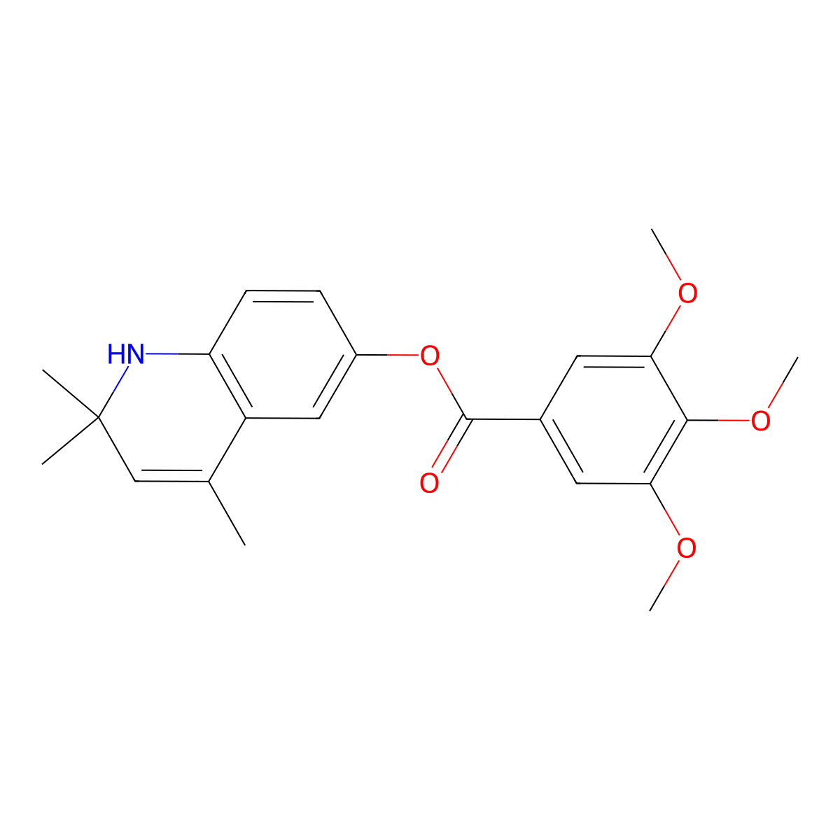2,2,4-Trimethyl-1,2-dihydroquinolin-6-yl 3,4,5-trimethoxybenzoate molecular structure, CAS 314039-34-4