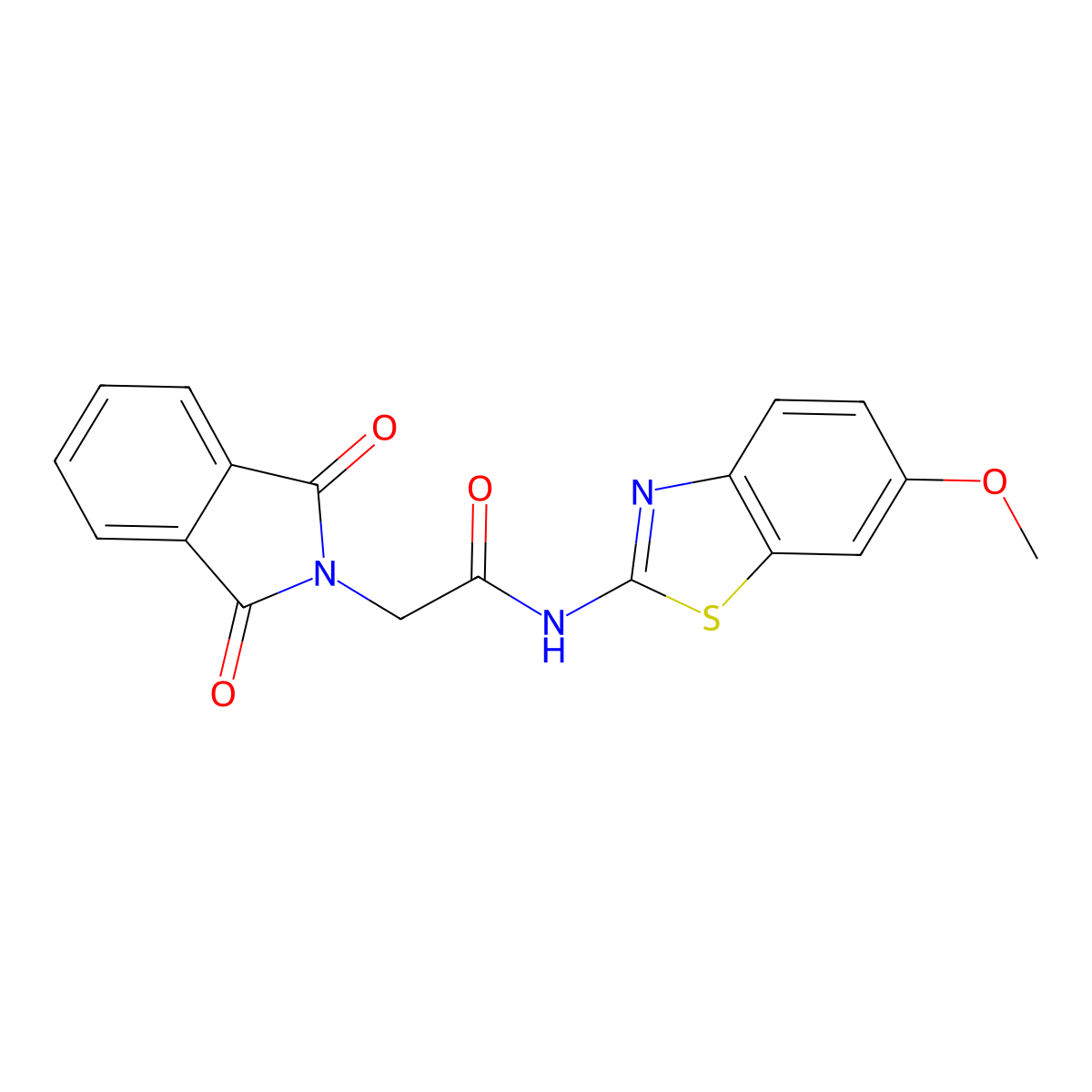 2-(1,3-dioxo-1,3-dihydro-2H-isoindol-2-yl)-N-(6-methoxy-1,3-benzothiazol-2-yl)acetamide molecular structure, CAS 314039-56-0