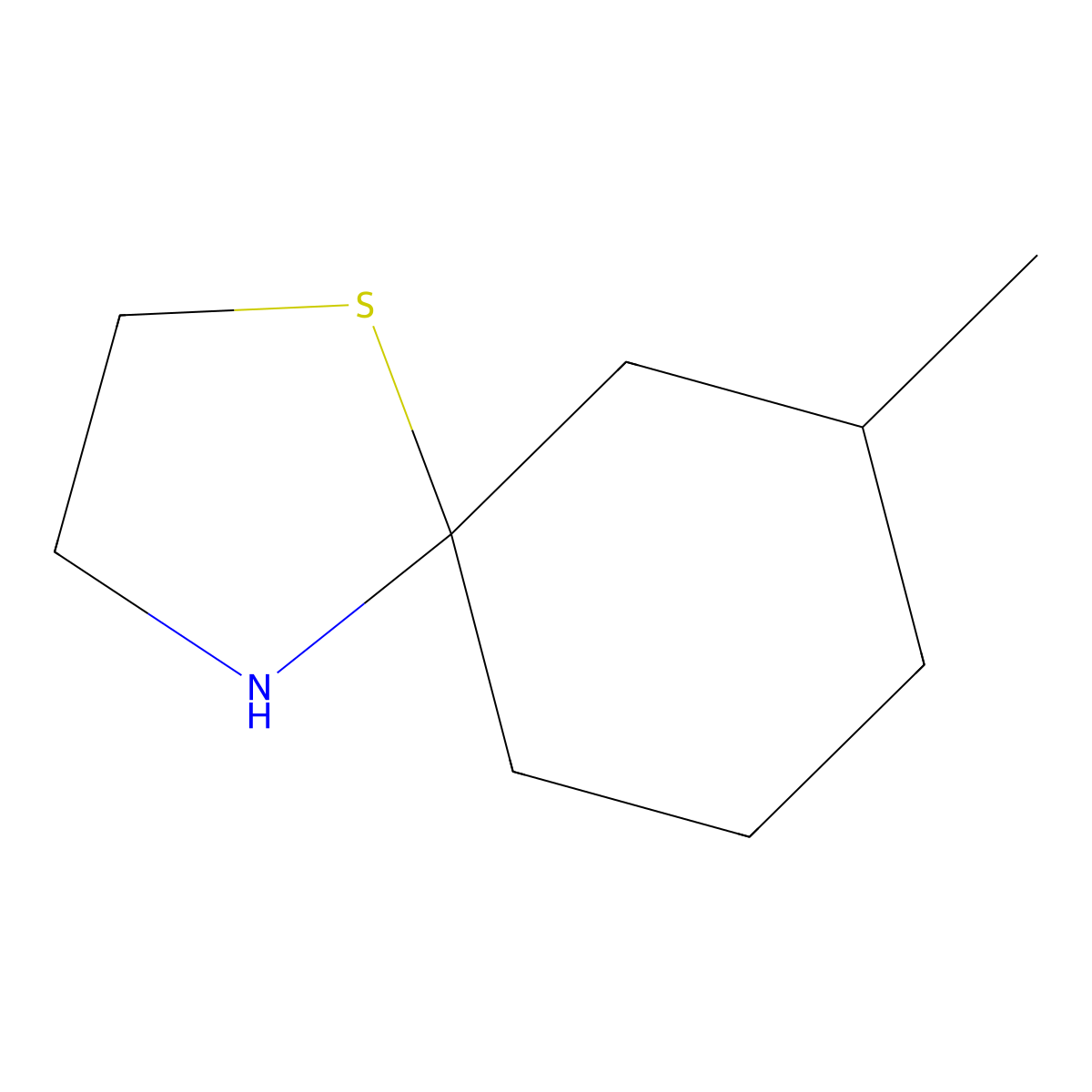 7-Methyl-1-thia-4-azaspiro[4.5]decane molecular structure, CAS 31404-02-1
