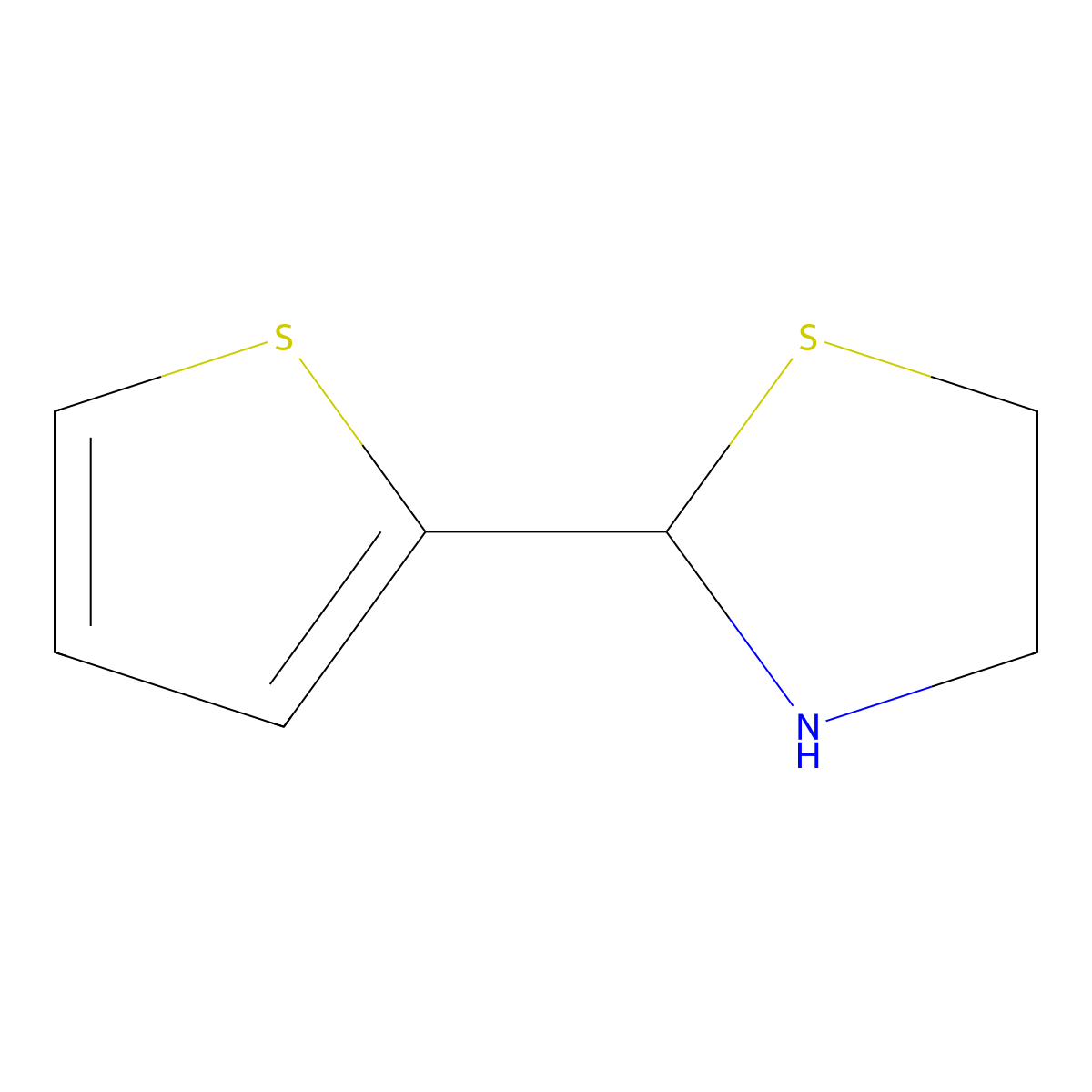 2-Thiophen-2-yl-thiazolidine molecular structure, CAS 31404-10-1