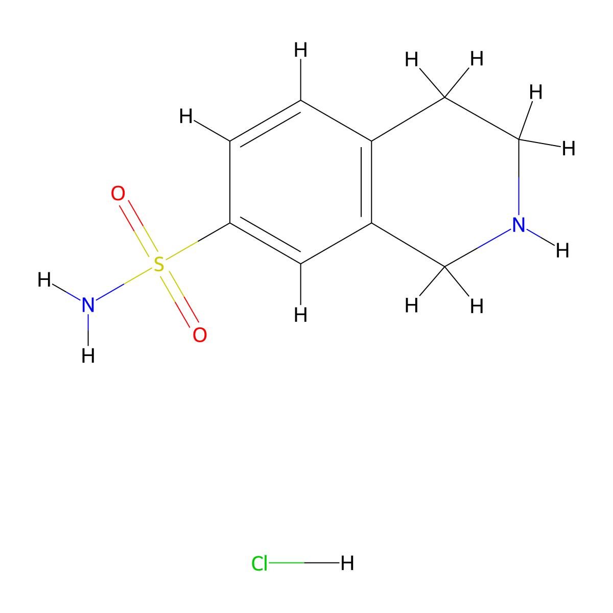1,2,3,4-Tetrahydroisoquinoline-7-sulfonamide hydrochloride molecular structure, CAS 31404-60-1