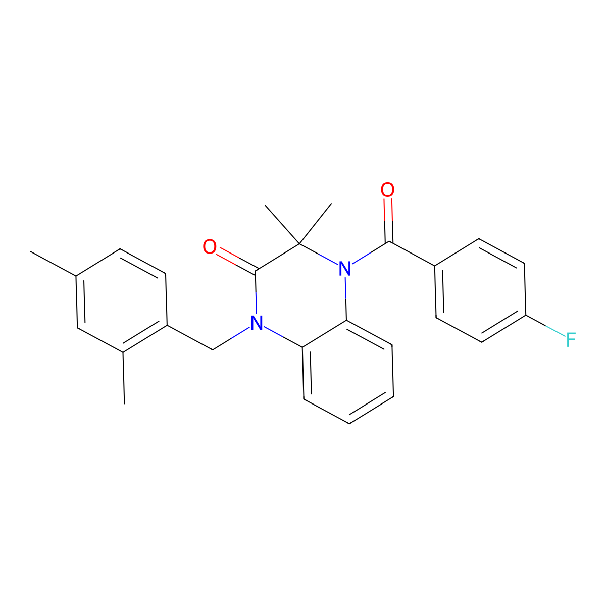 1-[(2,4-Dimethylphenyl)methyl]-4-(4-fluorobenzoyl)-3,3-dimethylquinoxalin-2-one molecular structure, CAS 314040-28-3