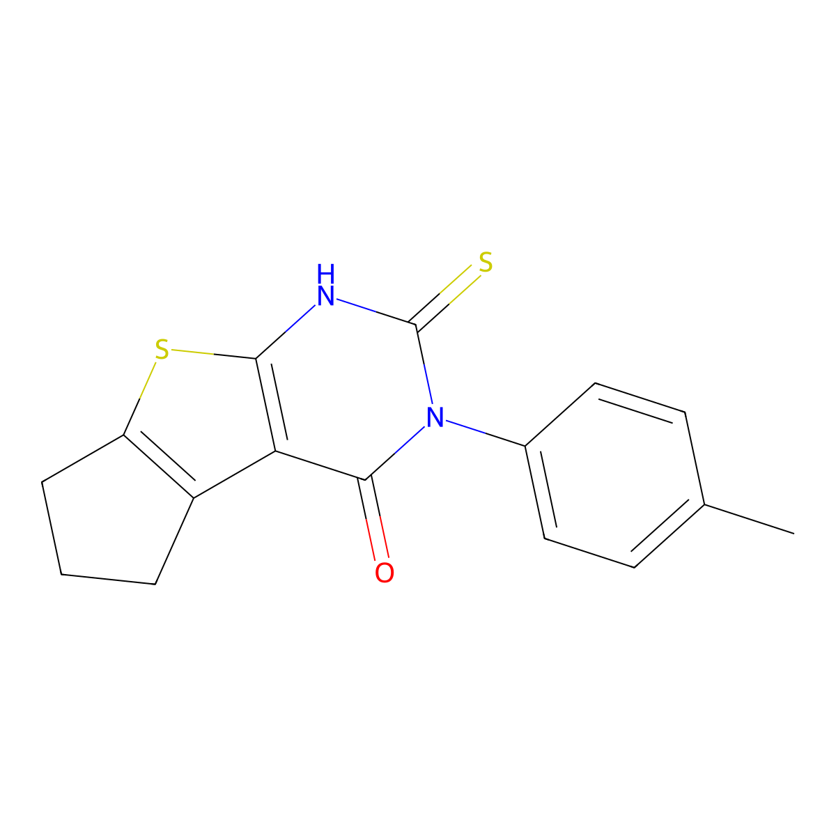 11-(4-Methylphenyl)-10-sulfanyl-7-thia-9,11-diazatricyclo[6.4.0.0,2,6]dodeca-1(8),2(6),9-trien-12-one molecular structure, CAS 314041-93-5