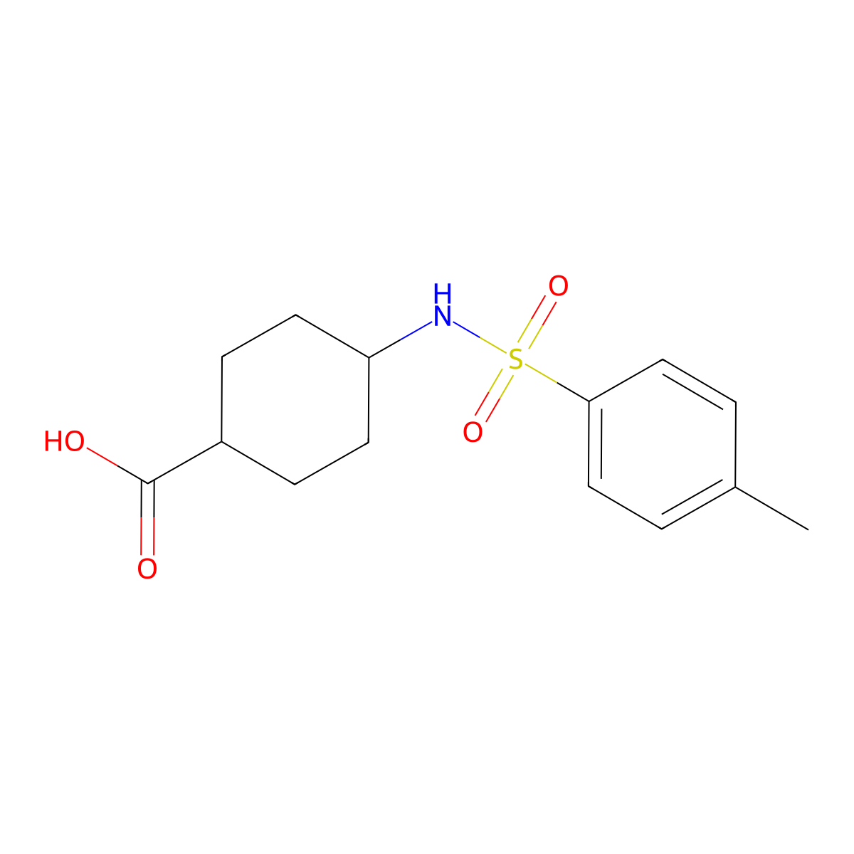 4-[[(4-Methylphenyl)sulfonyl]amino]cyclohexanecarboxylic acid molecular structure, CAS 314042-69-8