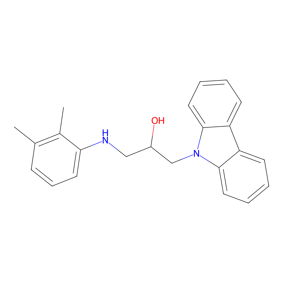 1-(9H-carbazol-9-yl)-3-[(2,3-dimethylphenyl)amino]propan-2-ol molecular structure, CAS 314042-70-1
