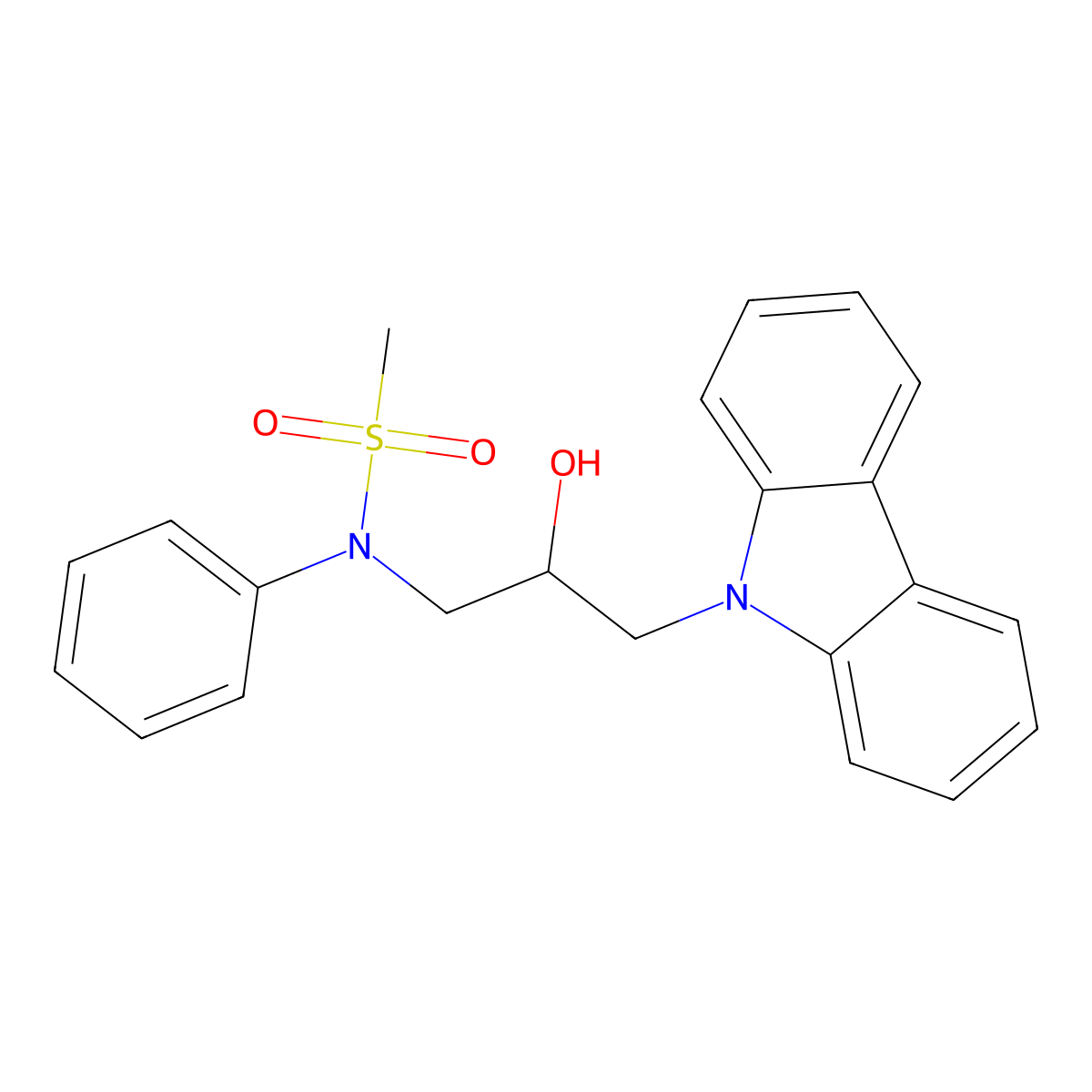 N-[3-(9H-carbazol-9-yl)-2-hydroxypropyl]-N-phenylmethanesulfonamide molecular structure, CAS 314042-78-9
