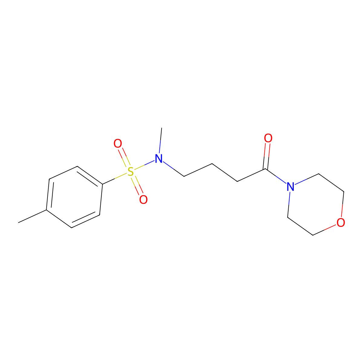 N,4-dimethyl-N-(4-morpholino-4-oxobutyl)benzenesulfonamide molecular structure, CAS 314042-79-0