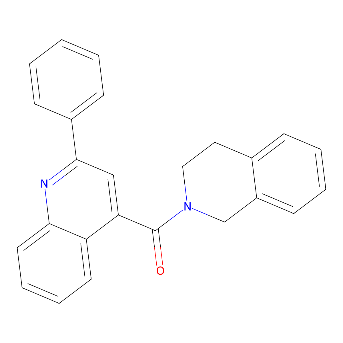 3,4-dihydroisoquinolin-2(1H)-yl(2-phenylquinolin-4-yl)methanone molecular structure, CAS 314042-85-8