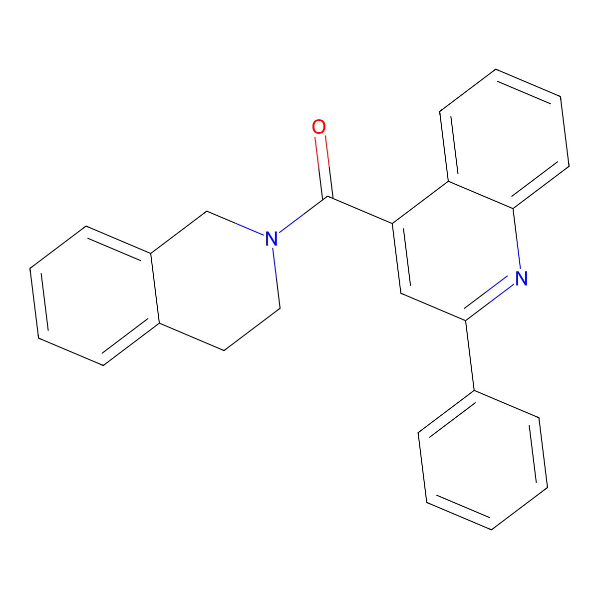 3,4-dihydroisoquinolin-2(1H)-yl(2-phenylquinolin-4-yl)methanone molecular structure, CAS 314042-85-8