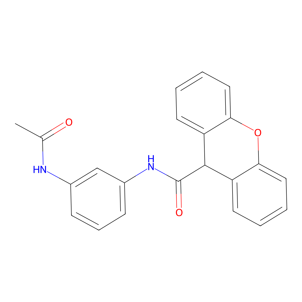 N-(3-acetamidophenyl)-9H-xanthene-9-carboxamide molecular structure, CAS 314043-03-3