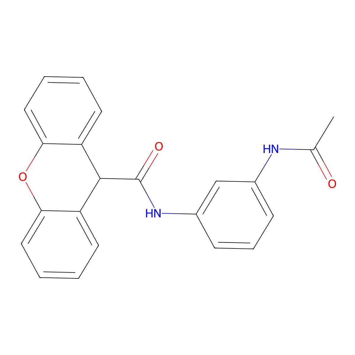 N-(3-acetamidophenyl)-9H-xanthene-9-carboxamide molecular structure, CAS 314043-03-3