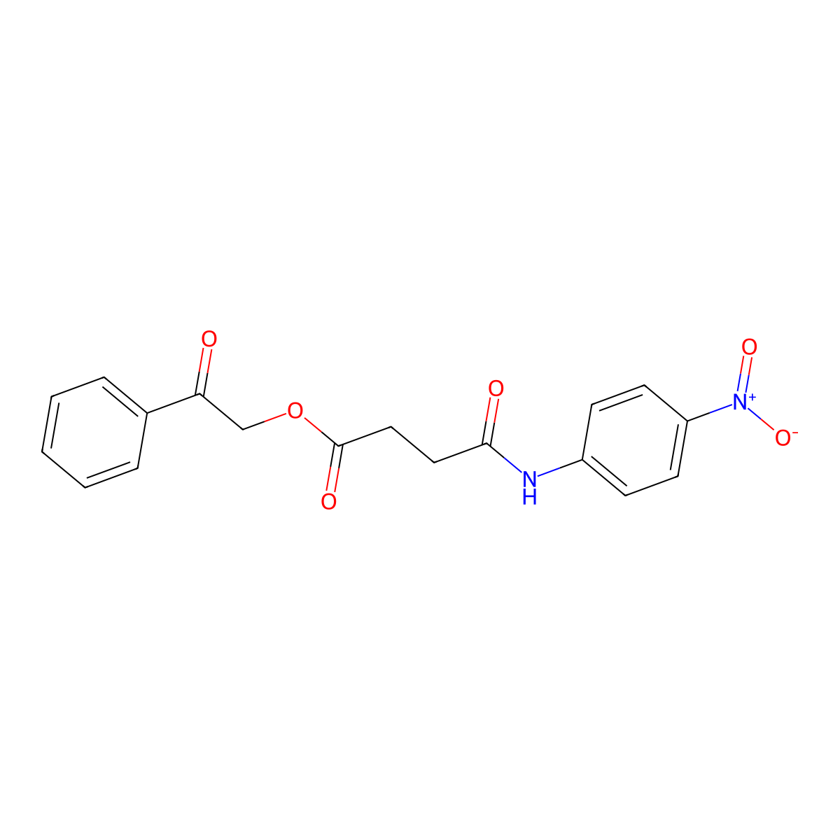 2-Oxo-2-phenylethyl 4-{4-nitroanilino}-4-oxobutanoate molecular structure, CAS 314045-58-4