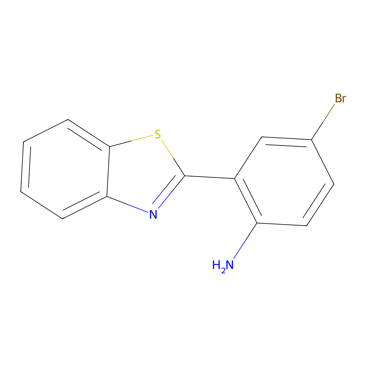 2-(Benzo[d]thiazol-2-yl)-4-bromoaniline molecular structure, CAS 314045-73-3