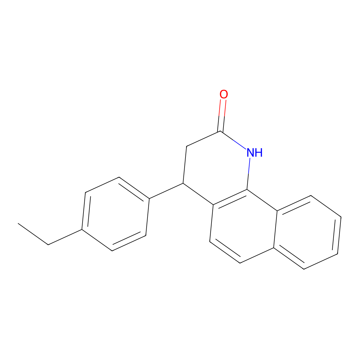 4-(4-ethylphenyl)-3,4-dihydrobenzo[h]quinolin-2(1H)-one molecular structure, CAS 314046-80-5