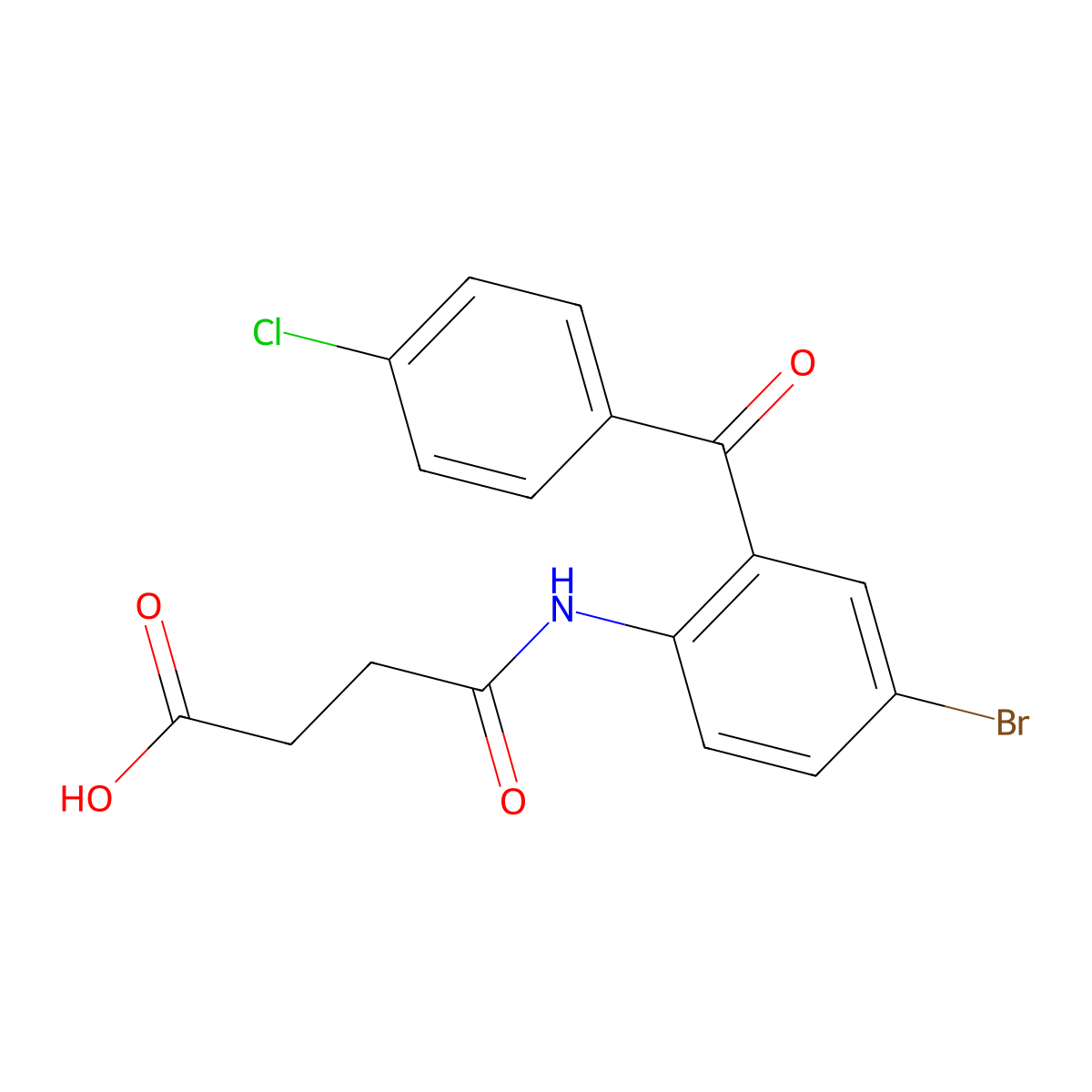 4-[4-Bromo-2-(4-chlorobenzoyl)anilino]-4-oxobutanoic acid molecular structure, CAS 314047-06-8